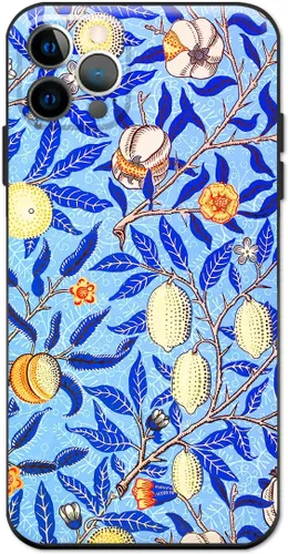 Vista 22 de Berkin Arts Funda de silicona compatible con iPhone 12 Pro Max con protector de pantalla de flores ornamentales intrincadas rosas