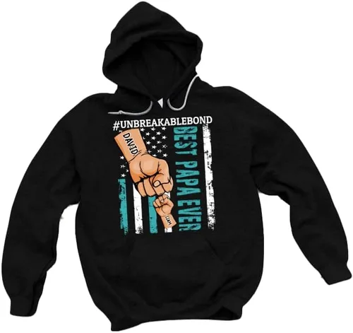 Vista 4 de NAZENTI Camisa personalizada para papá y papá, camisa personalizada con nombre para abuelo y nietos, cumpleaños, Navidad, día del padre, regalo