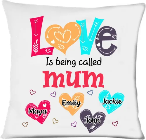 Vista 19 de Abuela - Almohada personalizada con corazón de amor, almohada personalizada para mamá, regalos para abuela, mamá de hija, nietos, día de la madre