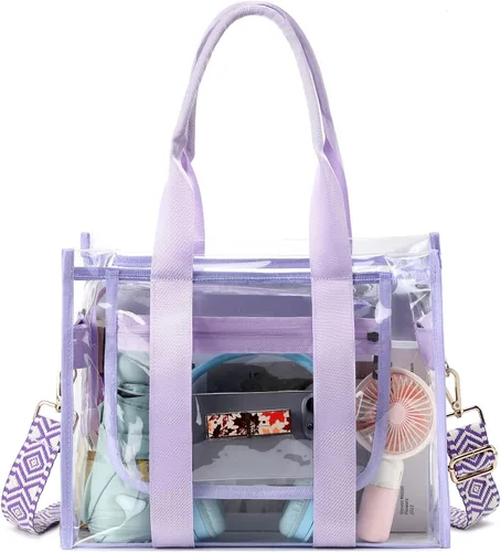 Vista 10 de getgto Bolsas Transparentes para Mujer Bolso de Mano, Bolso Cruzado, Bolso Transparente Aprobado para Estadios para Eventos Deportivos, Concierto