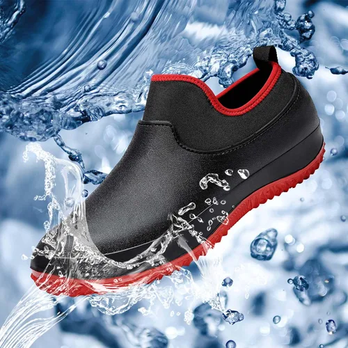 Vista 6 de CERYTHRINA Zapatos de chef unisex profesionales resistentes al aceite al agua para enfermería, antideslizantes, impermeables, zapatos de trabajo