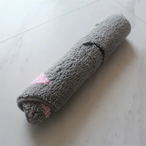 Vista 5 de Alfombra de baño de microfibra novedosa para baño (gris, 50 23.6 in)
