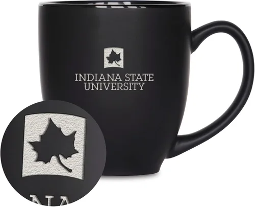 Vista 107 de Rico Industries - Taza de cerámica mate negra con grabado láser estándar de 15oz para NCAA (escuelas T & U) - Para bebidas calientes o frías