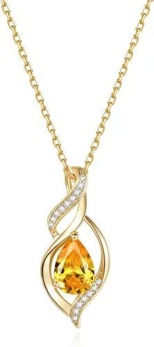 Vista 8 de FANCIME Collar de piedra natal para mujer, regalo de cumpleaños para ella 10 - Ópalo
