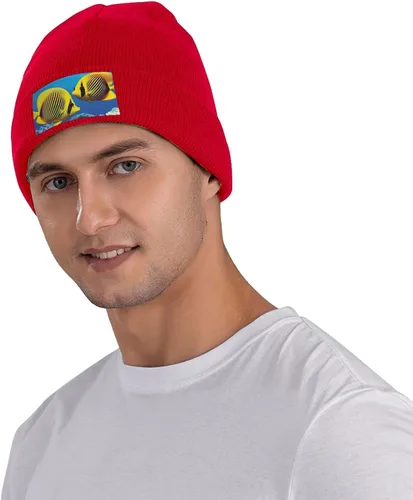 Vista 4 de Knitted Hat Royal Angel Fishes Print Beanie for Women Soft Warm Beanie Cap Casual Knit Hat Men Winter Beanies