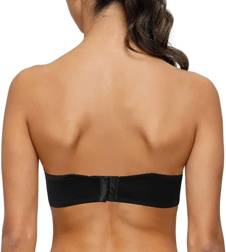 Vista 3 de Women's Strapless Push Up Thick Padded Bra with Convertible Clear Straps Underwired Lift Up Supportive T-Shirt Bras