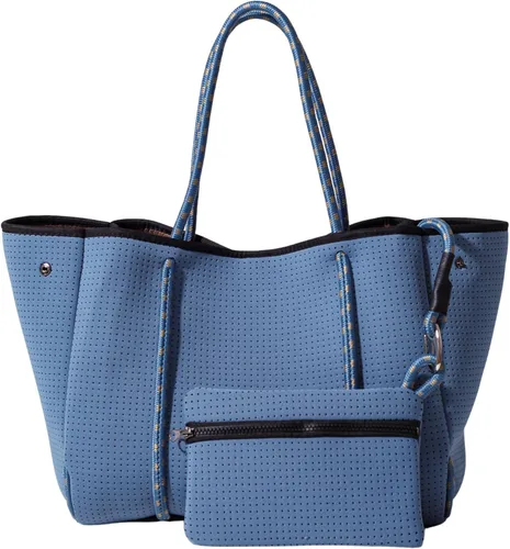 Vista 13 de POPUPS Bolso grande de neopreno para mujer - Bolso de mano de diseñador para todos los días, para el trabajo, la playa y viajes con bolsillos