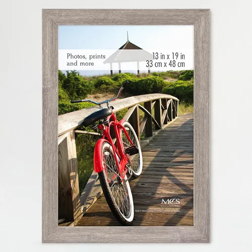 Vista 81 de MCS Marco para póster con estilo de museo, 11 x 17 pulgadas, madera de granero, vertical y horizontal, para colgar en la pared, marco grande