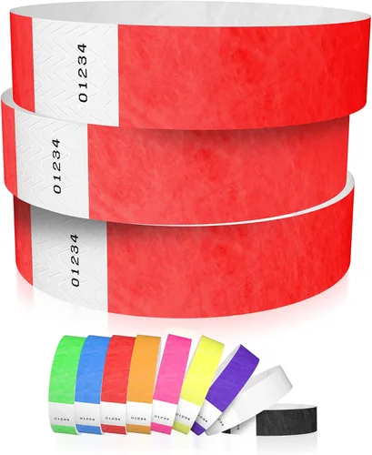 Vista 9 de 600 Pulseras Tyvek Negras WristCo para Eventos - Pulseras de Papel Cómodas Resistentes a Desgarros Brazaletes de Identificación para Muñeca