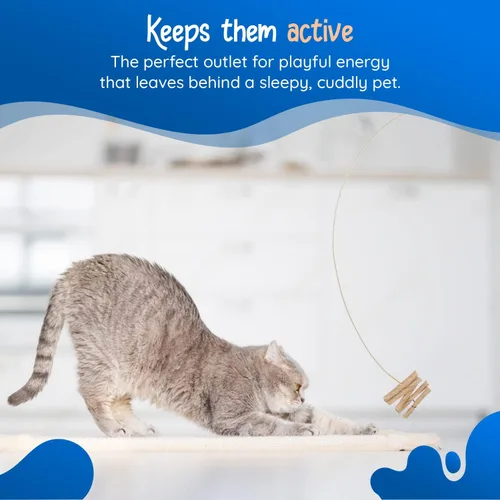 Vista 5 de Cat Dancer Juguete interactivo para gatos, diversión y fitness para tu amigo peludo, rollo de papel atractivo unido con alambre de acero flexible