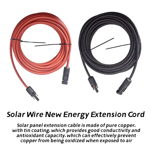 Vista 5 de waltyotur Cable de extensión solar de 15FT 10AWG con conector macho y hembra para conexión de panel solar