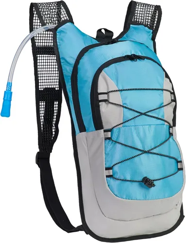 Vista 5 de Black Mountain Products Paquete de hidratación - Bolsa de agua de 2 litros con compartimento de almacenamiento extra grande Negro
