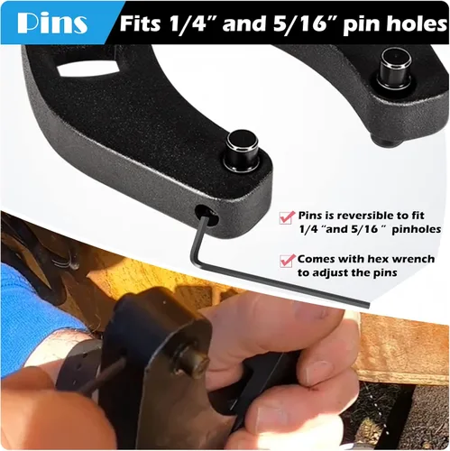 Vista 6 de Sunluway 1266 Llave de tuerca de casquillo ajustable universal para cilindros hidráulicos en la mayoría de equipos de granja y construcción