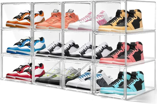 Vista 20 de Cajas de acrílico transparente para zapatillas de deporte para zapatos