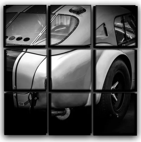 Vista 5 de Juego grande de pintura para pared de coche de AC Cobra, diseño vintage