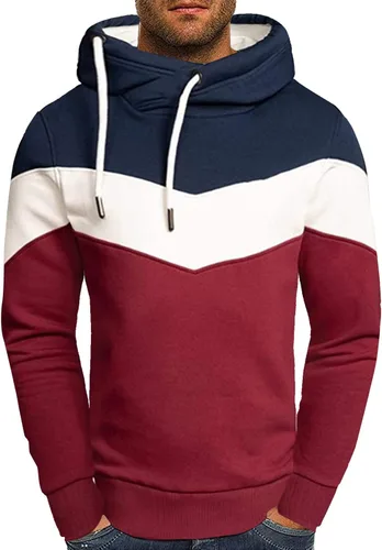 Vista 4 de EELHOE Mens Hoodie Sweaters Lightweight Long Sleeve Cotton Tops with Hood Athletic Stylish Print Graphic Pullover