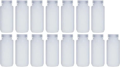 Vista 12 de Botellas de reactivo de 60 ml 2 oz de naturaleza de boca ancha de HDPE con tapas de PP Paquete de 50