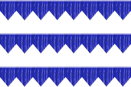 Vista 11 de Pancarta 3P con flecos metálicos para colgar en la pared, telón de fondo para desfiles, flotadores, guirnaldas, bodas, fiestas, graduación, clase