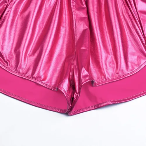 Vista 5 de Perfashion - Shorts metálicos brillantes para mujer