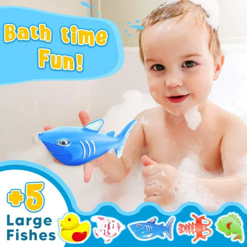 Vista 5 de Goody King Juego de pesca magnético, juguetes de piscina para niños, mesa de agua para interiores y exteriores, juguetes de fiesta de carnaval