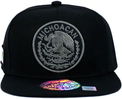 Vista 2 de Gorra de béisbol con logotipo federal del estado de México bordada con tapa plana