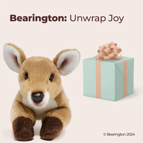 Vista 5 de Bearington Lil' Ember - Peluche de ciervo para bebé, de 9 pulgadas, de piel sintética suave y realista con ojos brillantes, regalo para niños, niños