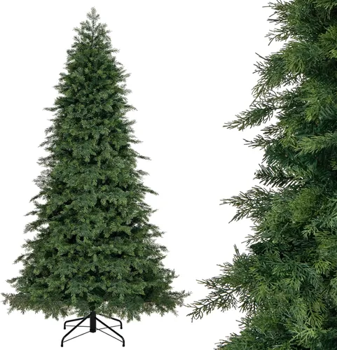 Vista 11 de HAPPYGRILL Árbol de Navidad artificial de 4 pies, árbol de Navidad sin Verde