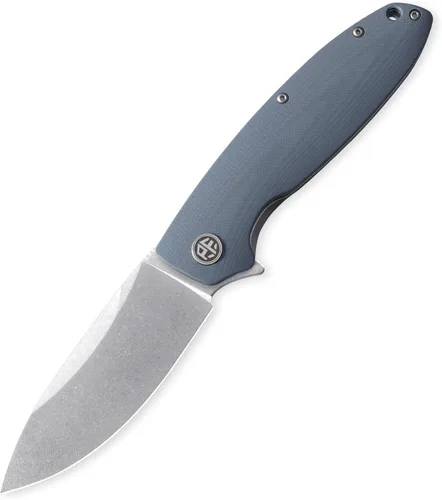 Vista 11 de Petrified fish PFB01 Terra,3.54" D2 Hoja de acero, Micarta Handle Flipper Liner lock Cuchillo plegable (verde)