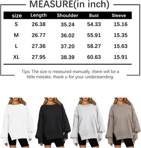 Vista 6 de AUTOMET Womens Oversized Crewneck Sweatshirts Casual Long Sleeve Shirts Loose Fit Hoodies 2024 Winter Outfits Fashion Clothes