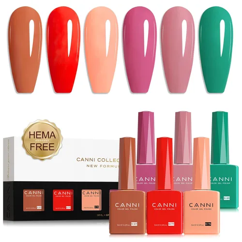 Vista 37 de CANNI - Juego de esmalte de uñas en gel azul de 6 colores 9ML Baby Royal Light Blue – Esmalte de uñas en gel inspirado en el océano Acuario
