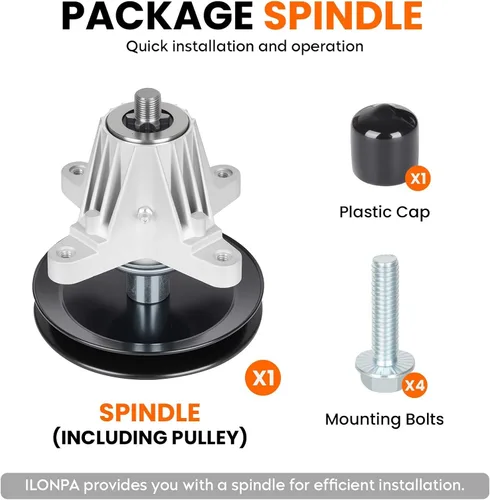 Vista 5 de ILONPA 618-06976 - Conjunto de husillo de cubierta de 42 pulgadas para Cub Cadet MTD 618-06976A 918-06976 918-06976A, para LT42 LT42C LX42 XT1-LT42