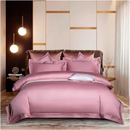 Vista 7 de Juego de ropa de cama de algodón egipcio de 1000 hilos, 4/6 piezas, tamaño doble, queen, king, bordado, funda de edredón, sábana, funda de almohada