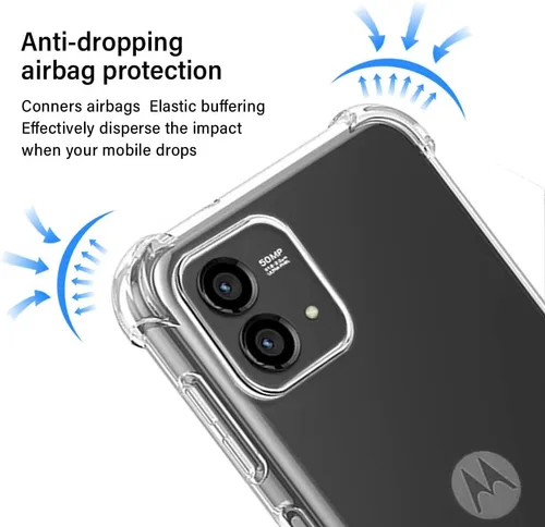 Vista 10 de Funda para Moto G Stylus 5G 2023 con protector de pantalla, a prueba de golpes, transparente, delgada, suave, de silicona TPU, funda protectora