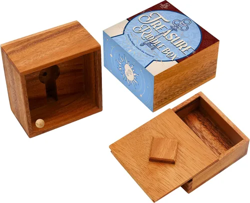 Vista 10 de BSIRI Caja de seguridad para rompecabezas, caja de rompecabezas secreta de madera con compartimentos ocultos, misterio ideal, caja de joyería