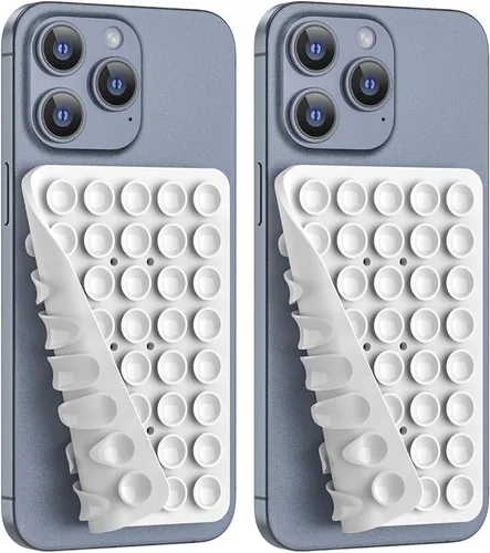Vista 15 de Soporte de teléfono con succión de silicona de doble cara, accesorio de silicona para iPhone y Android, soporte para teléfono de ducha con espejo