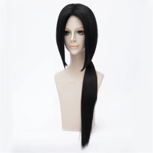 Vista 2 de Kadiya - Peluca de anime en capas de cabello sintético largo negro