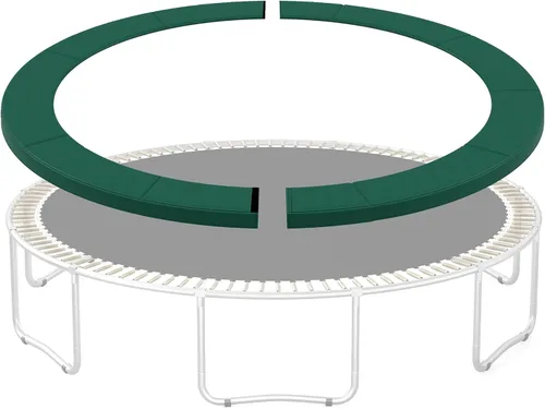 Vista 10 de SONGMICS Replacement Trampoline Safety Pad Mat, 10ft 12ft 14ft 15ft Standard Size, Spring Cover, UV-Resistant, Tear-Resistant, Edge Protection Verde