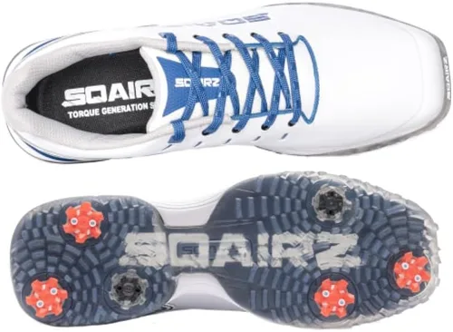 Vista 5 de SQAIRZ Zapatos de golf deportivos para hombre, nuevos zapatos de golf, diseñados para el equilibrio y el rendimiento, picos reemplazables
