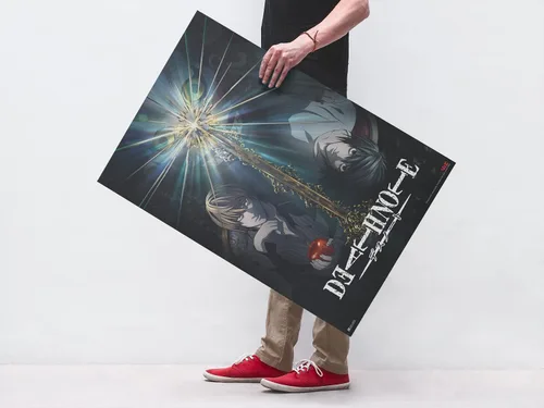 Vista 3 de Póster de Arte de Pared Cool de Death Note Light Yagami Anime Merch, Impresión de 12x18 pulgadas