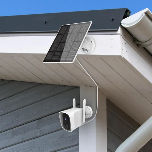 Vista 4 de Feit Electric Panel solar de carga continua/SOL/CAM compatible con Feit Electric Smart Outdoor Camera CAM/WM/WiFi/BAT, cable de 9 pies, micro-USB