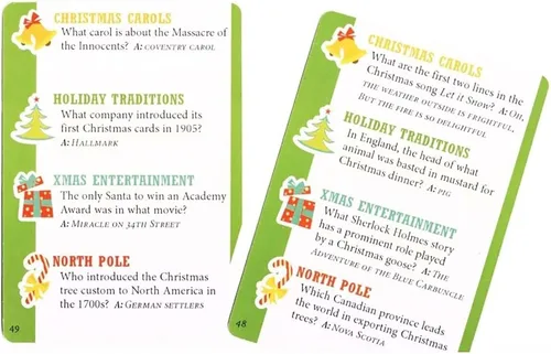 Vista 6 de Juego de trivia de Navidad: un Ho-Ho perfecto contiene más de 200 cartas, gran juego de fiesta para edades de 12 años en adelante juegos de cartas