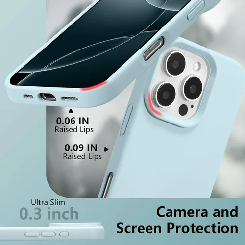 Vista 70 de Funda magnética de silicona para iPhone 13 Pro, color blanco antiguo [Compatible con Magsafe] [Forro de microfibra suave antiarañazos], funda