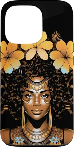 Vista 10 de iPhone 12 mini Orquídeas Afro Afro Orquídeas Flor Corona Negro Orgullo Caso