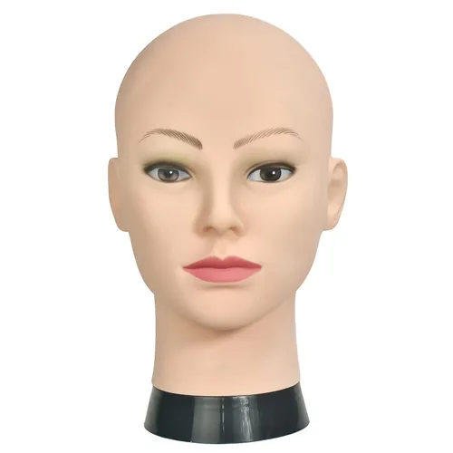 Vista 11 de Cabeza de maniquí de cosmetología para hacer pelucas y exhibir con abrazadera gratuita