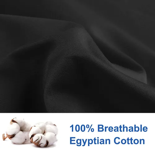 Vista 4 de uxcell Fundas de almohada tejidas de 100% algodón egipcio, fundas de almohada suaves y transpirables con cierre de cremallera, 2 fundas de almohada