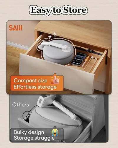 Vista 7 de SAIJI 【Magnético】Soporte para teléfono celular para cama, mini soporte de almohada Kindle con brazo elevado de doble eje, soporte para teléfono