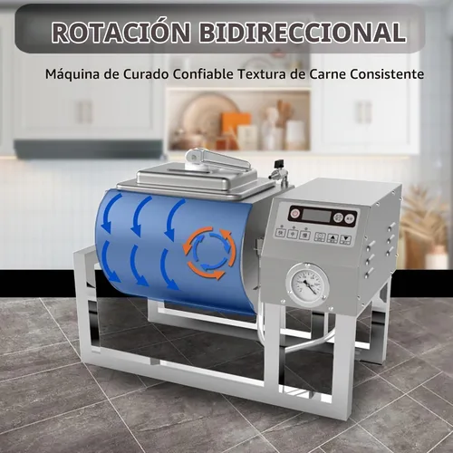 Vista 3 de Marinador de vaso de carne Hakka, máquina de curado al vacío, proceso de marinación rápida, 36 libras / 18 litros