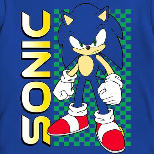 Vista 2 de SEGA Camiseta de Sonic The Hedgehog para niños, Sonic, Tails and Knuckles, The Hedgehog Trio, camiseta