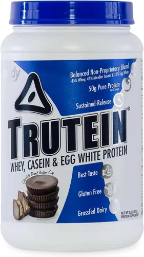 Vista 27 de Body Nutrition Trutein Polvo de Proteína Alto: 45% Suero, 45% Caseína, 10% Clara de Huevo, Sin Gluten, Bajo en Sodio, Polvo de Proteína de Suero