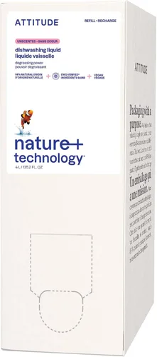 Vista 24 de ATTITUDE Jabón para Platos, Verificado por EWG, Líquido para Lavar Platos a Base de Plantas y Vegano, De Origen Natural, Aroma a Ralladura
